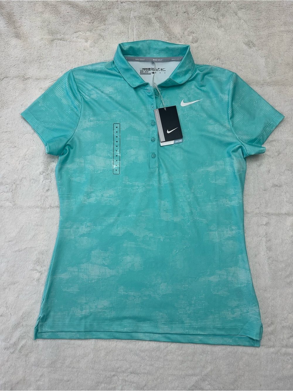 Nike Women's Aqua Green Short Sleeve Polo Shirt